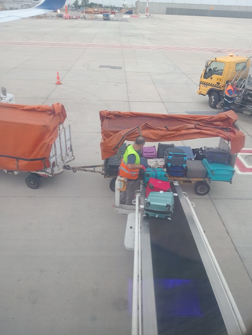 Equipaje en un aeropuerto