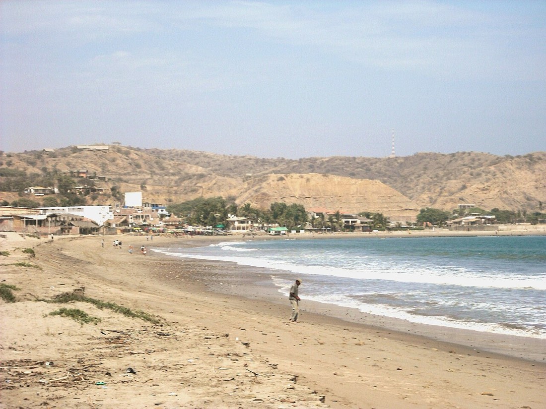 Playa de Máncora en el norte del Perú